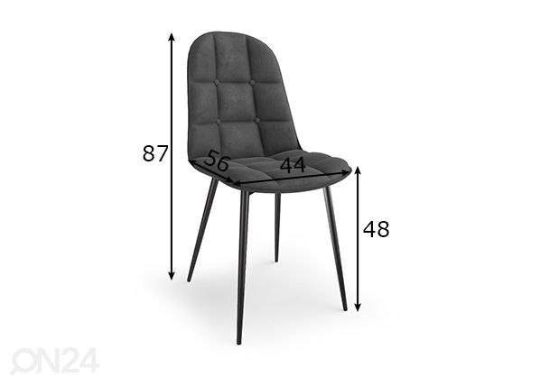 Ruokapöydän tuoli, 4 kpl mitat