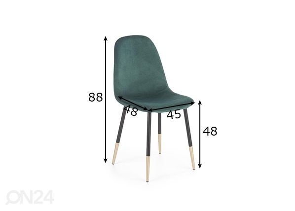 Ruokapöydän tuoli, 4 kpl mitat