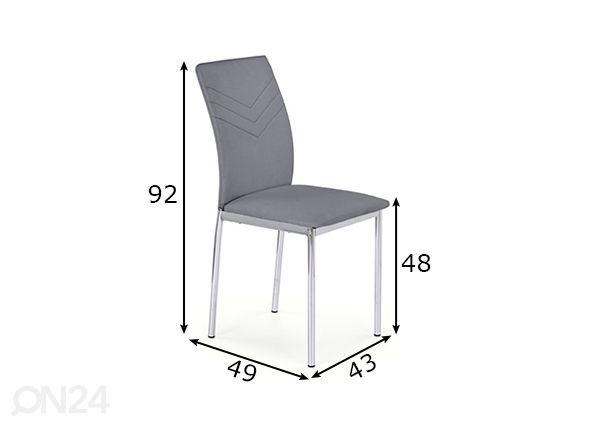 Ruokapöydän tuoli, 4 kpl mitat