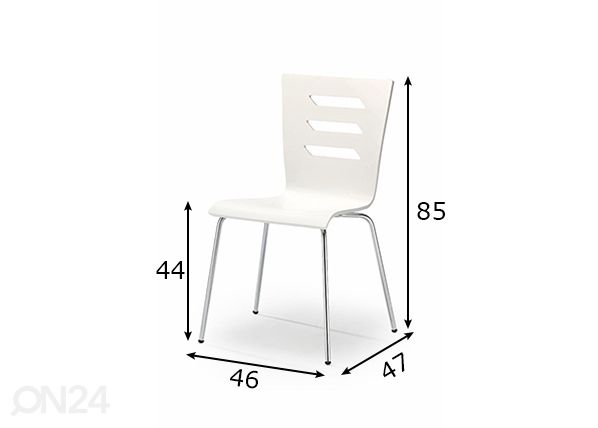 Ruokapöydän tuoli, 4 kpl mitat