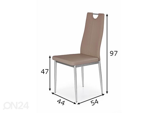 Ruokapöydän tuoli, 4 kpl mitat