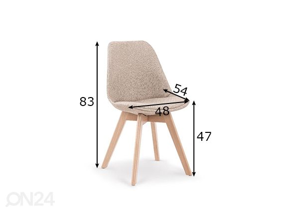 Ruokapöydän tuoli, 4 kpl mitat