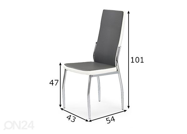 Ruokapöydän tuoli, 4 kpl mitat