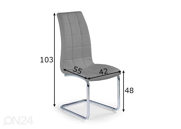 Ruokapöydän tuoli, 4 kpl mitat
