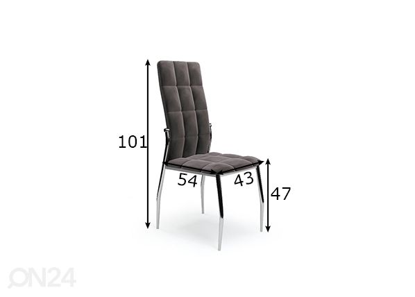 Ruokapöydän tuoli, 4 kpl mitat