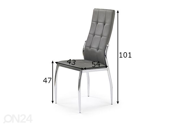 Ruokapöydän tuoli, 4 kpl mitat