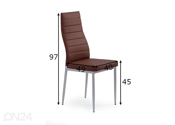 Ruokapöydän tuoli, 4 kpl mitat