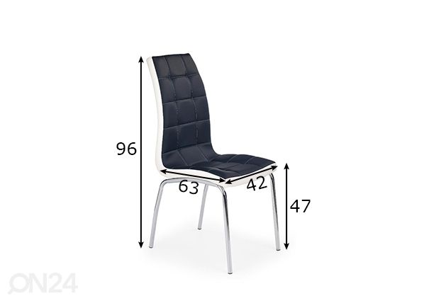 Ruokapöydän tuoli, 4 kpl mitat