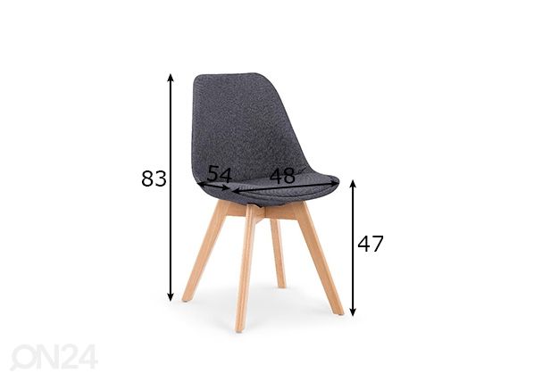 Ruokapöydän tuoli, 4 kpl mitat