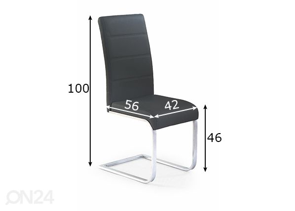 Ruokapöydän tuoli, 4 kpl mitat