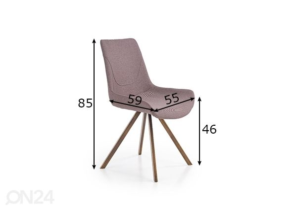 Ruokapöydän tuoli, 4 kpl mitat