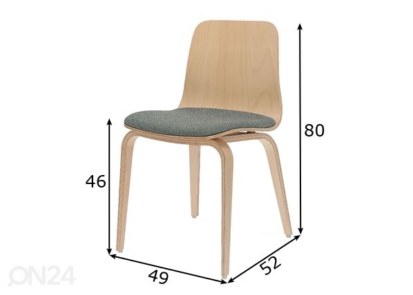 Ruokapöydän tuoli Hips mitat