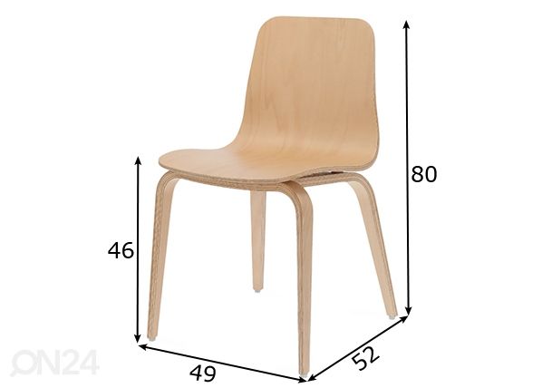 Ruokapöydän tuoli Hips mitat