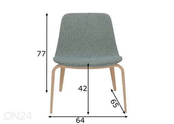 Ruokapöydän tuoli Hips mitat