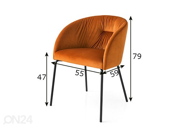 Ruokapöydän tuoli Rosie Soft mitat