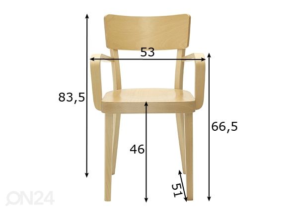 Ruokapöydän tuoli Solid mitat