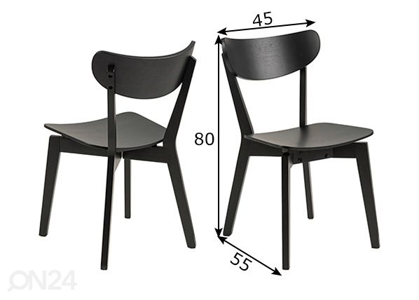 Ruokapöydän tuolit Concord, 2 kpl mitat