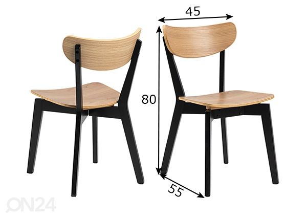 Ruokapöydän tuolit Concord, 2 kpl mitat