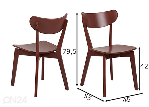 Ruokapöydän tuolit Concord, 2 kpl mitat