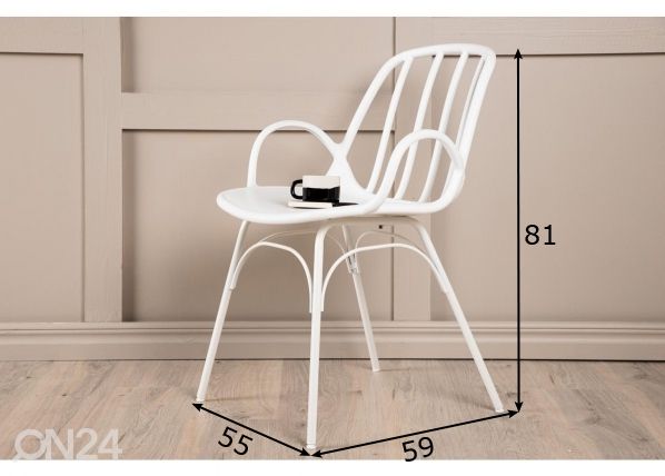 Ruokapöydän tuolit Dyrön, 2 kpl mitat