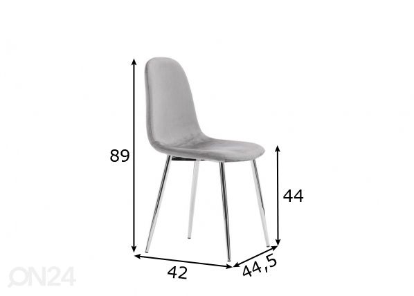 Ruokapöydän tuolit Eva, 2 kpl mitat
