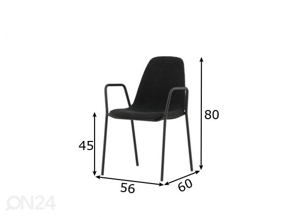Ruokapöydän tuolit Klädesholmen, 2 kpl mitat
