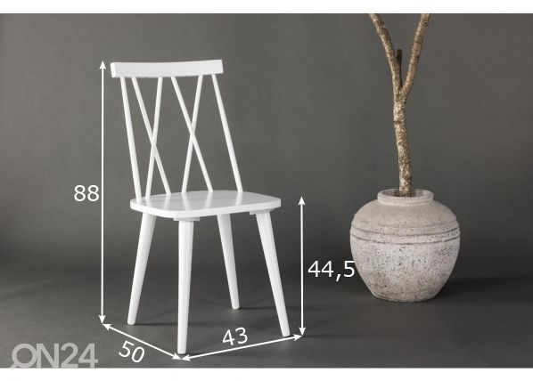 Ruokapöydän tuolit Mariette, 2 kpl mitat