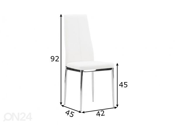 Ruokapöydän tuolit Pastill, 2 kpl mitat