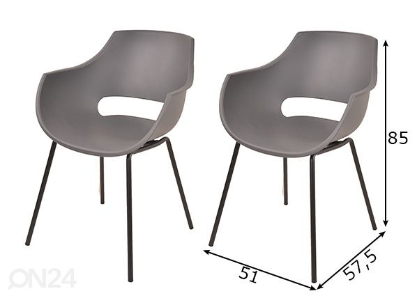 Ruokapöydän tuolit Sit, 2 kpl mitat