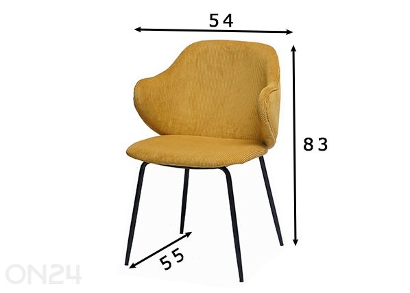 Ruokapöydän tuolit Thea 2 kpl mitat