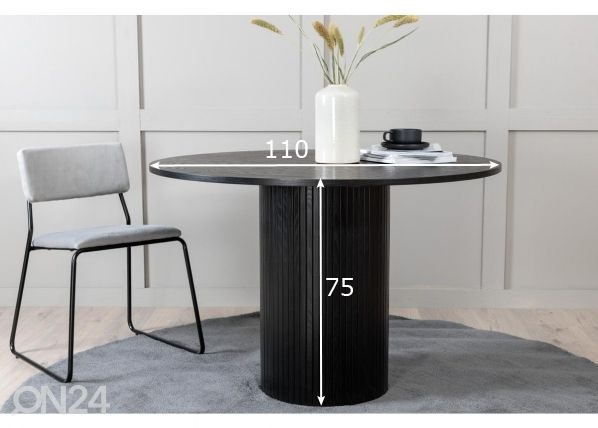 Ruokapöytä Bianca Ø 110 cm mitat