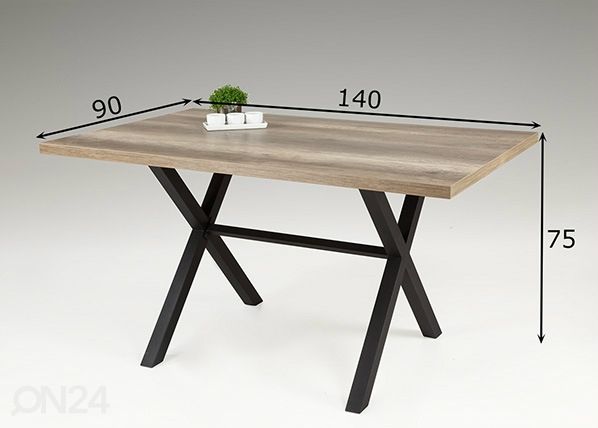 Ruokapöytä Bonny 90x140 cm mitat