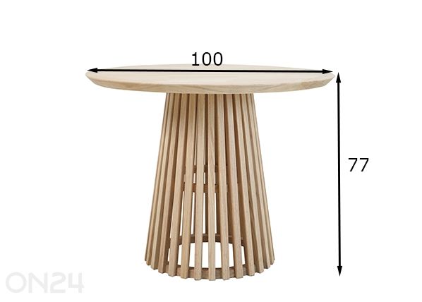 Ruokapöytä Kenas Ø 100 cm mitat