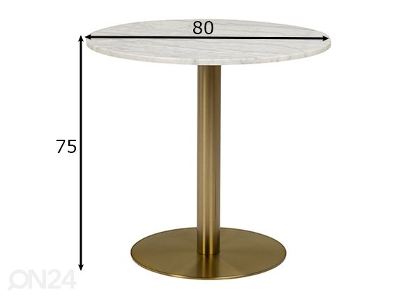 Ruokapöytä Mich Ø 80 cm mitat