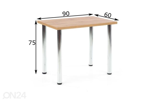 Ruokapöytä Modex 90x60 cm mitat