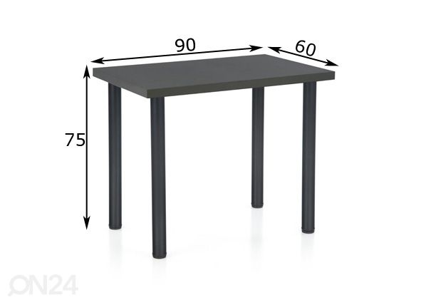 Ruokapöytä Modex 90x60 cm mitat