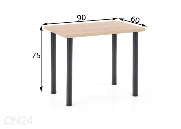 Ruokapöytä Modex 90x60 cm mitat