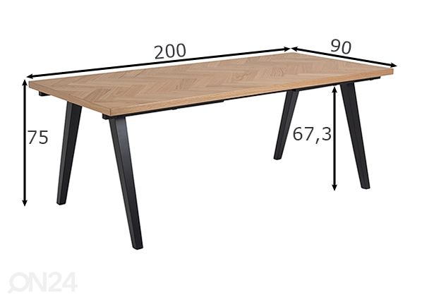 Ruokapöytä Morgantown mitat