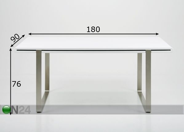 Ruokapöytä NEO 90x180 cm mitat