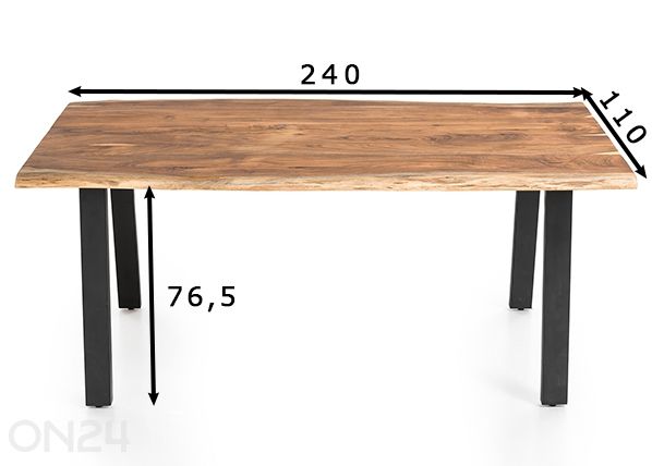 Ruokapöytä Saira 110x240 cm mitat