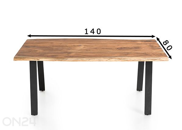 Ruokapöytä Saira 80x140 cm mitat