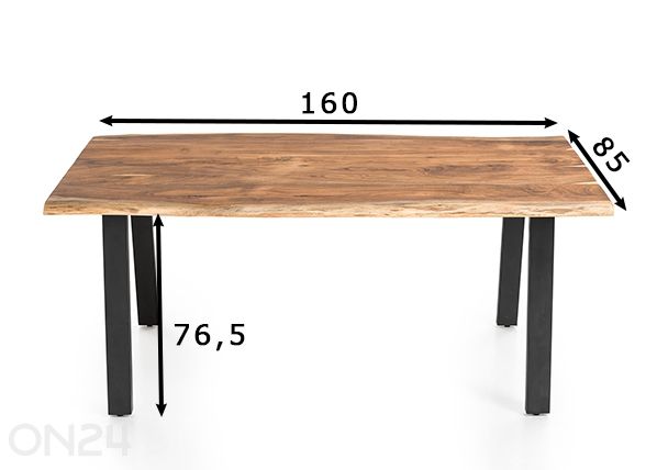 Ruokapöytä Saira 85x160 cm