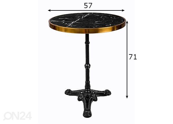 Ruokapöytä This&That Ø57 cm mitat
