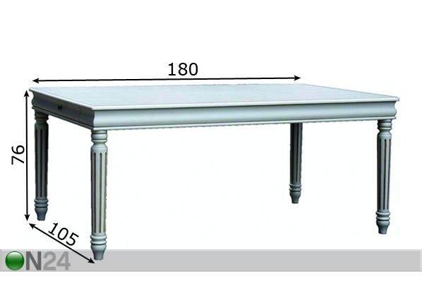 Ruokapöytä VICTORIA-12 mitat