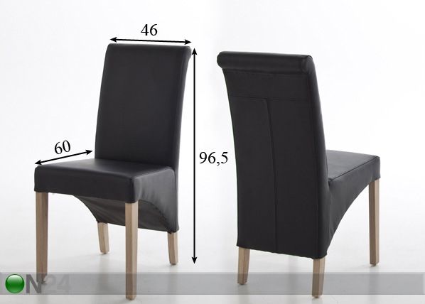 Ruokatuolit BELLA, 2 kpl mitat
