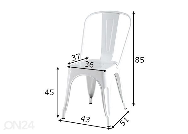 Ruokatuolit KORONA, 4 kpl mitat