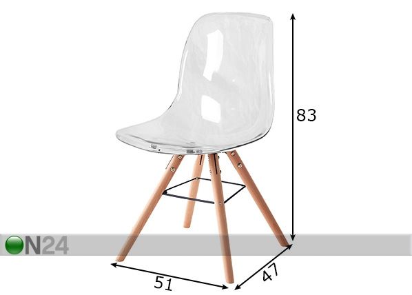 Ruokatuolit Sit, 2 kpl mitat