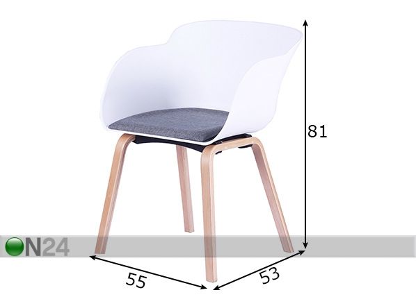 Ruokatuolit Sit, 2 kpl mitat