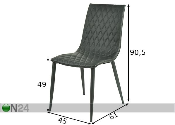 Ruokatuolit Sit, 2 kpl mitat