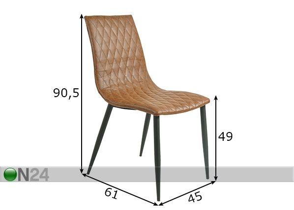 Ruokatuolit Sit, 2 kpl mitat